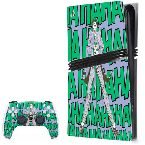 DC Comics The Joker Vintage pose pattern PS5 Pro Bundle Skin